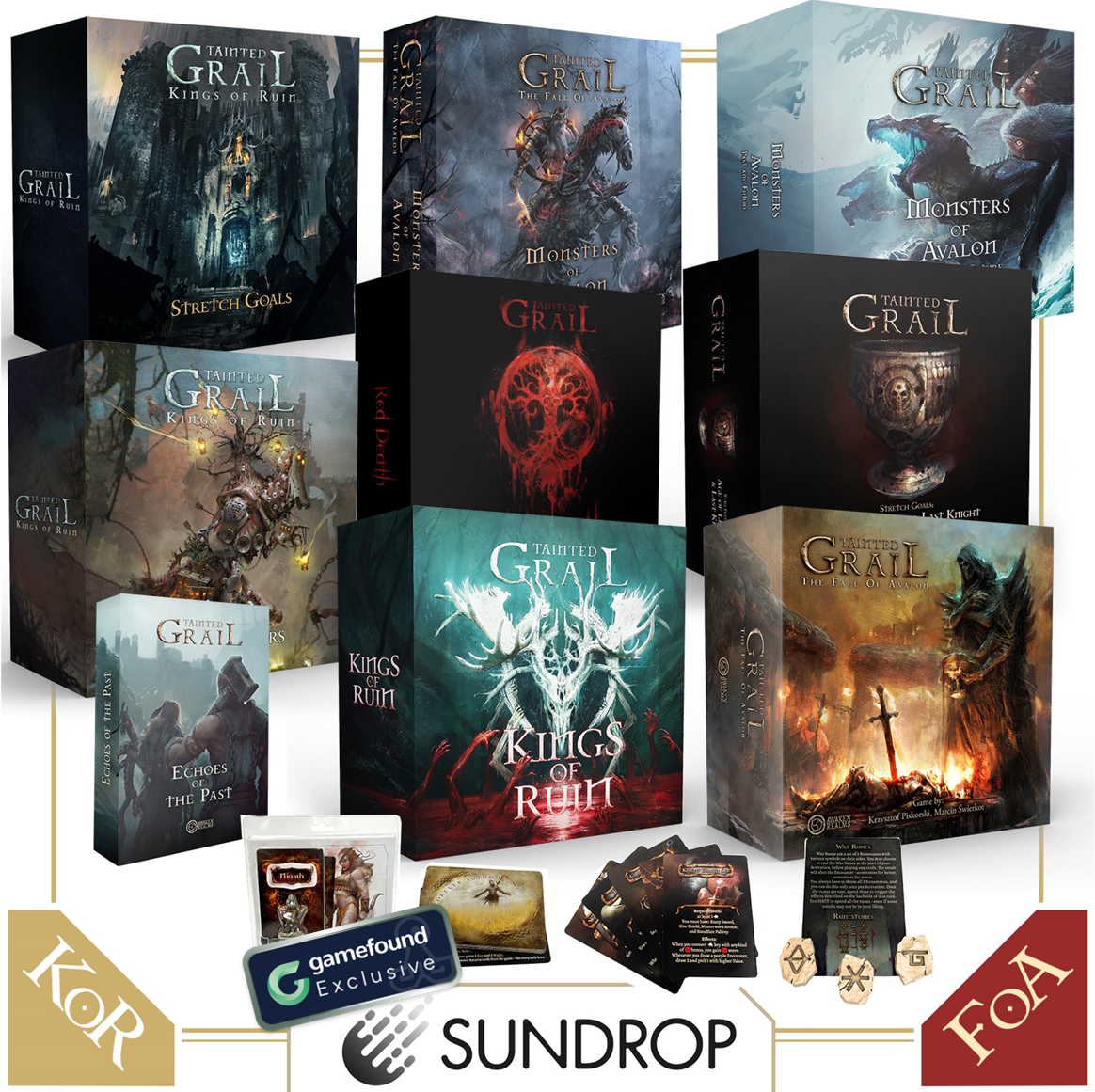 Gamefound Exclusive Tainted Grail Warlord of Avalon Pledge, Sundrop Edition