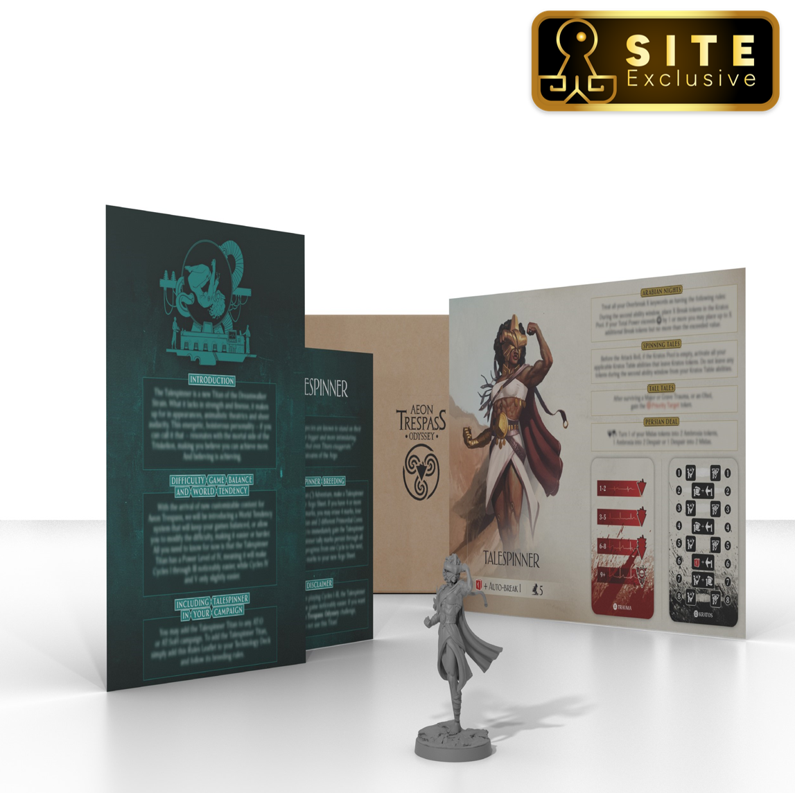 Kickstarter Exclusive Aeon Trespass Board Game, Talespinner Titan Expansion