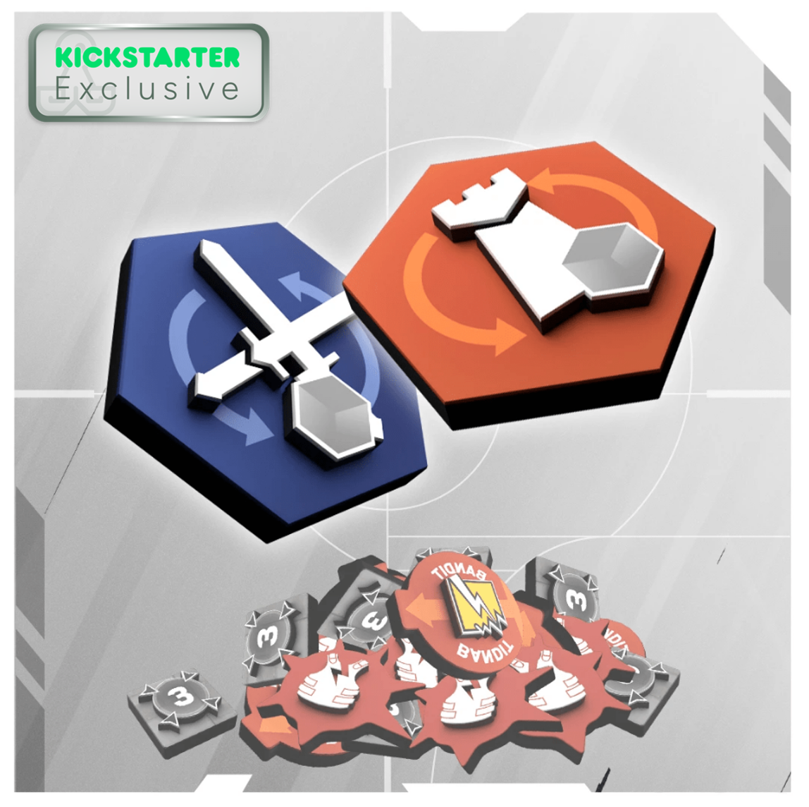 Kickstarter Exclusive 6: Siege - The Board Game 3D Printed Color Tokens Set, Round Markers