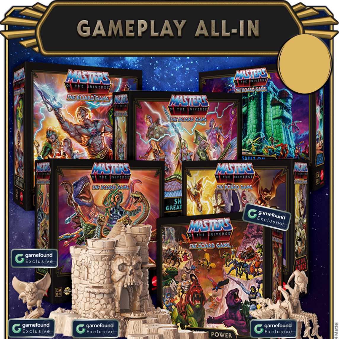 Crowdfunding Exclusive Masters of The Universe: The Board Game - Clash For Eternia Gameplay all-in pledge