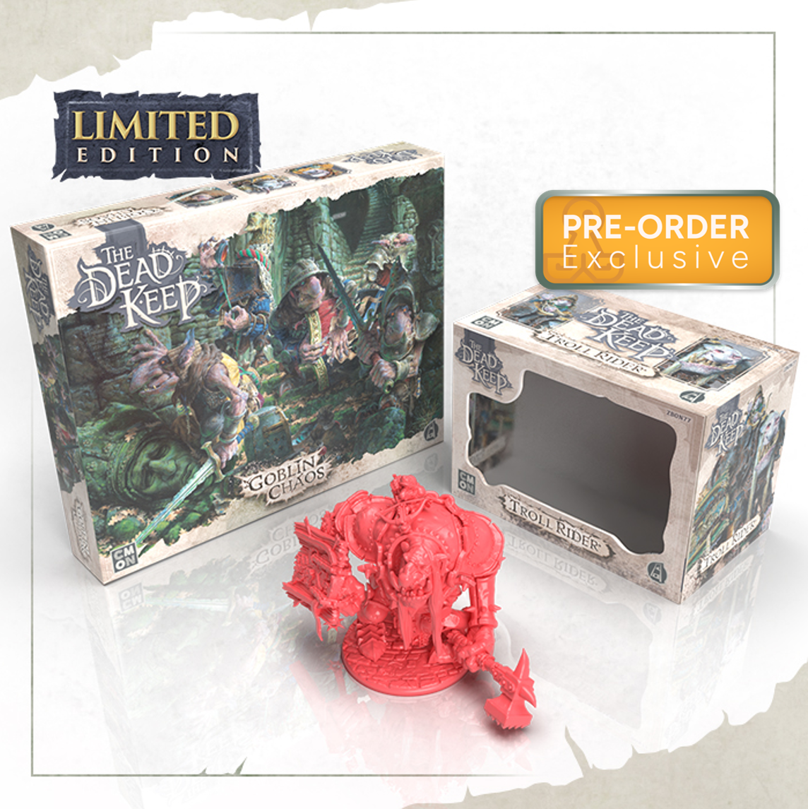 Crowdfunding Exclusive The Dead Keep Board Game Goblin Chaos Expansion and Troll Rider