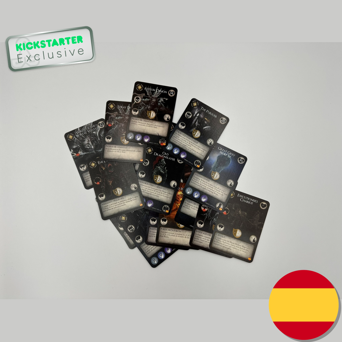 Exclusive Dark Souls: The Board Game Spanish Language Pack Card Example 1