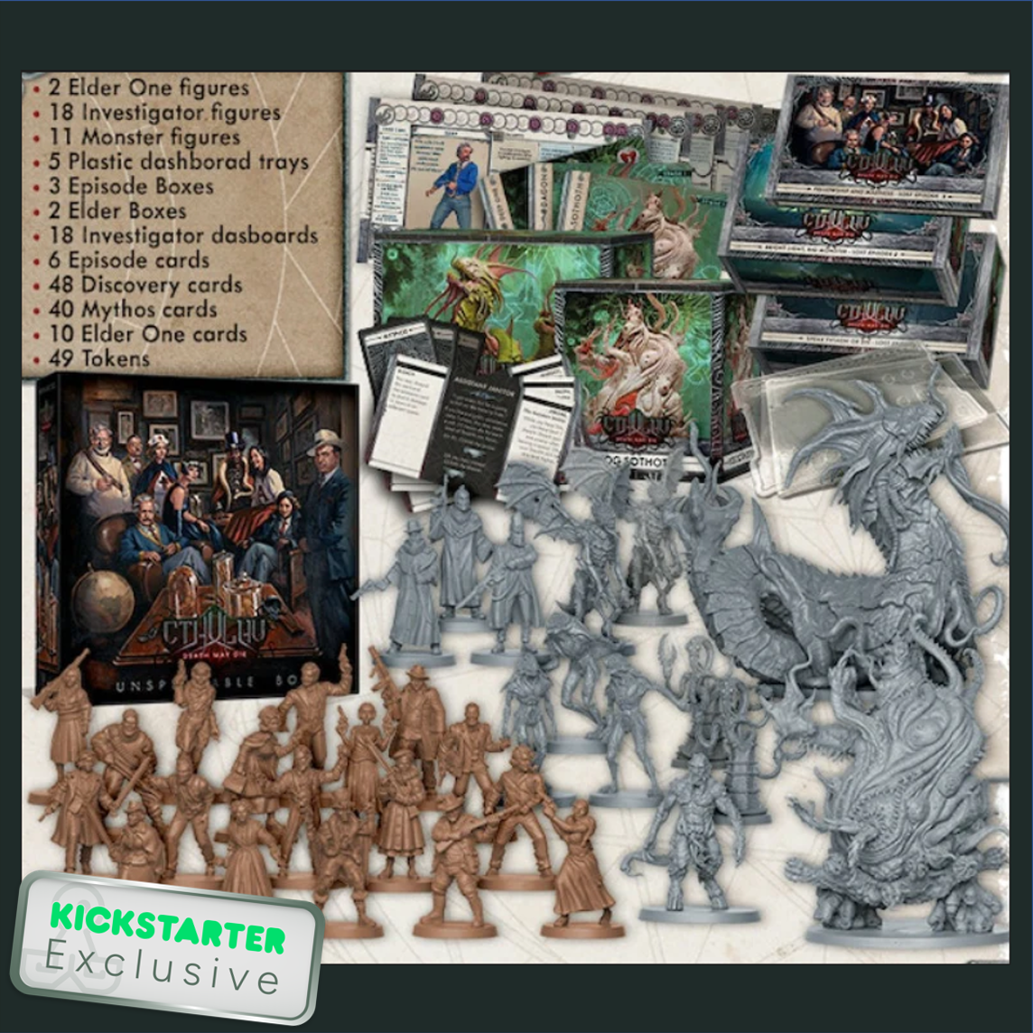 Cthulhu: Death May Die Unspeakable Box Expansion Contents