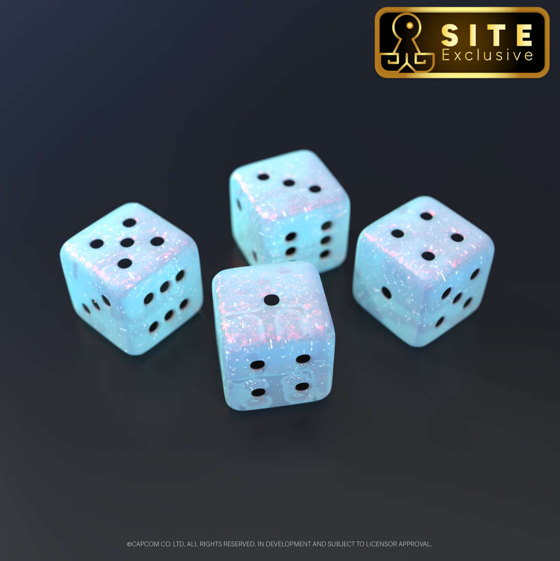 Kickstarter Exclusive Monster Hunter World Iceborne: The Board Game Deluxe Expansion, Special Edition Ice Dice