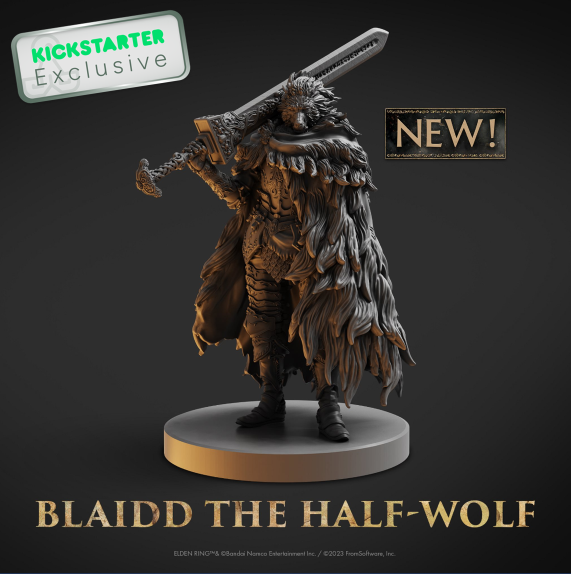 Kickstarter Exclusive Elden Ring: The Board Game Blaidd The Half Wolf Miniature