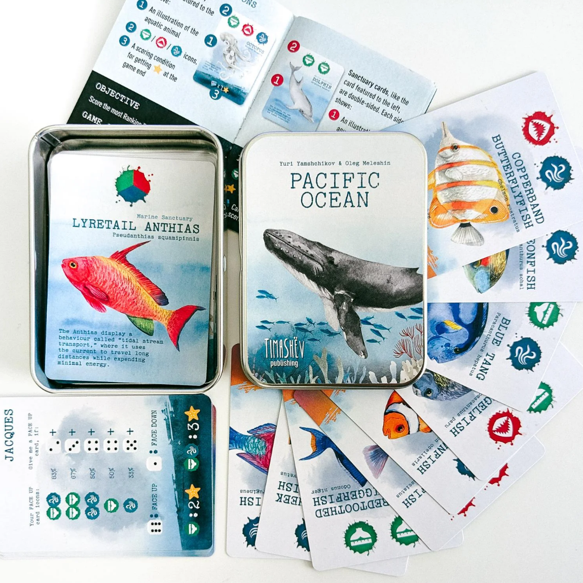 Kickstarter Exclusive Pacific Ocean Card Game Contents