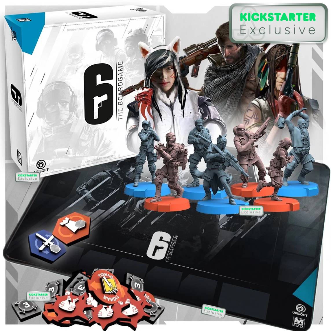 Kickstarter Exclusive Verified All-In Additions from 6: Siege - The Board Game