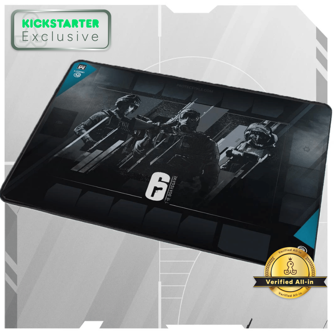 Kickstarter Exclusive Game Mat From 6: Siege - The Board Game